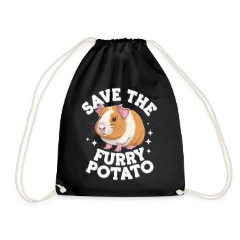 Guinea pig - Drawstring Bag - black - Front