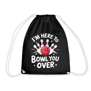 Bowling Bowler Pin Ball Bowling Ball - Turnbeutel - Schwarz - Vorne