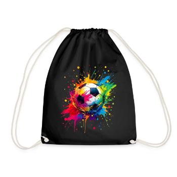 Foot football ballon fan passionné supporter - Sac de sport léger - noir - Devant