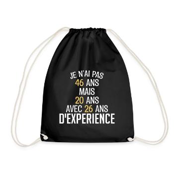 Je N'ai Pas 46 Ans. J'ai 20 Avec 26 D'expérience - Sac de sport léger - noir - Devant