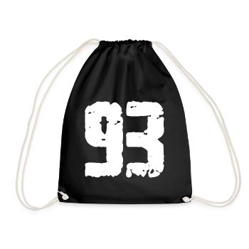 93 Nombre Vintage - Sac de sport léger - noir - Devant