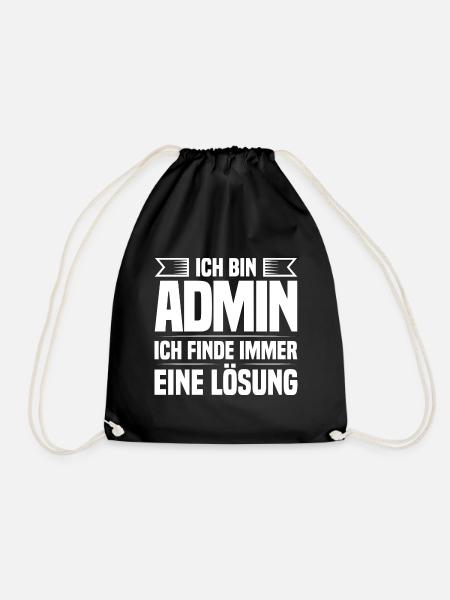 Administrator IT-ler Support Lösung Sysadmin Admin - Turnbeutel - Schwarz