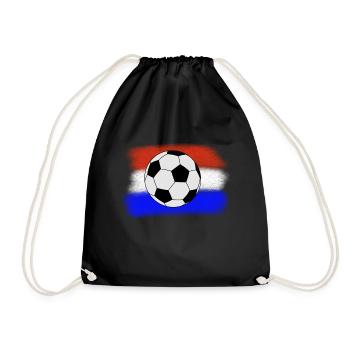 Netherlands Football - Drawstring Bag - black - Front