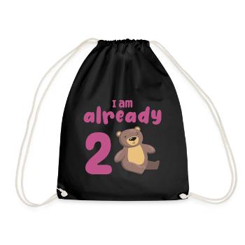 J’ai déjà 2 ans 2ème anniversaire - Sac de sport léger - noir - Devant