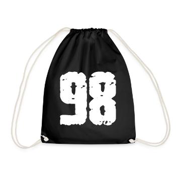 98 Nombre Vintage - Sac de sport léger - noir - Devant
