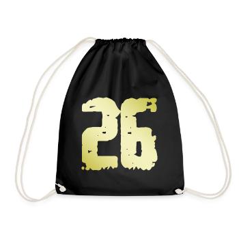 26 Number Vintage - Drawstring Bag - black - Front