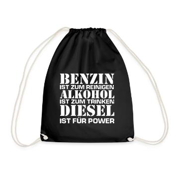 DIESEL POWER - Turnbeutel - Schwarz - Vorne