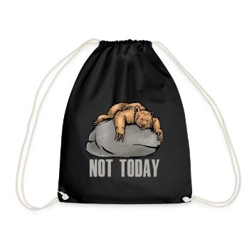 Bears Office Today Not Colleague Motivation Bear - Drawstring Bag - black - Front