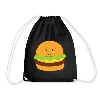 Nourriture Kawaii Kawaii Chibi KawaiiSticker drôle - Sac de sport léger - noir - Devant