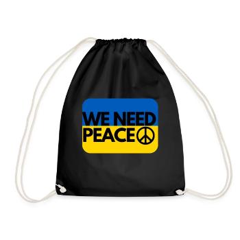 Nous avons besoin de paix Design Europe Ukraine paix - Sac de sport léger - noir - Devant