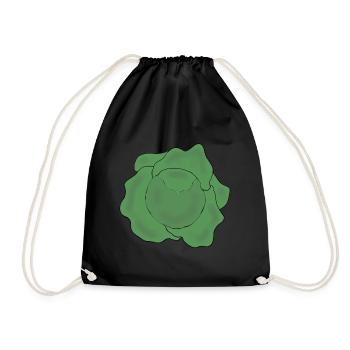 Salat Gemüse Kostüm Fasching Karneval Partnershirt - Turnbeutel - Schwarz - Vorne