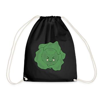 Salat Gemüse Kostüm Fasching Karneval Partnershirt - Turnbeutel - Schwarz - Vorne