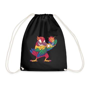 Ping Pong Perroquet Tenue Tennis de Table Oiseau - Sac de sport léger - noir - Devant
