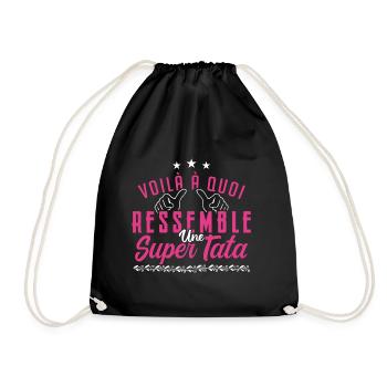 Super tata - Sac de sport léger - noir - Devant