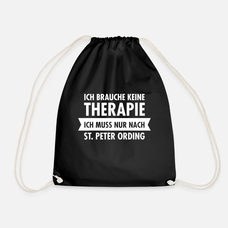 Therapie - St. Peter Ording - Turnbeutel - Schwarz