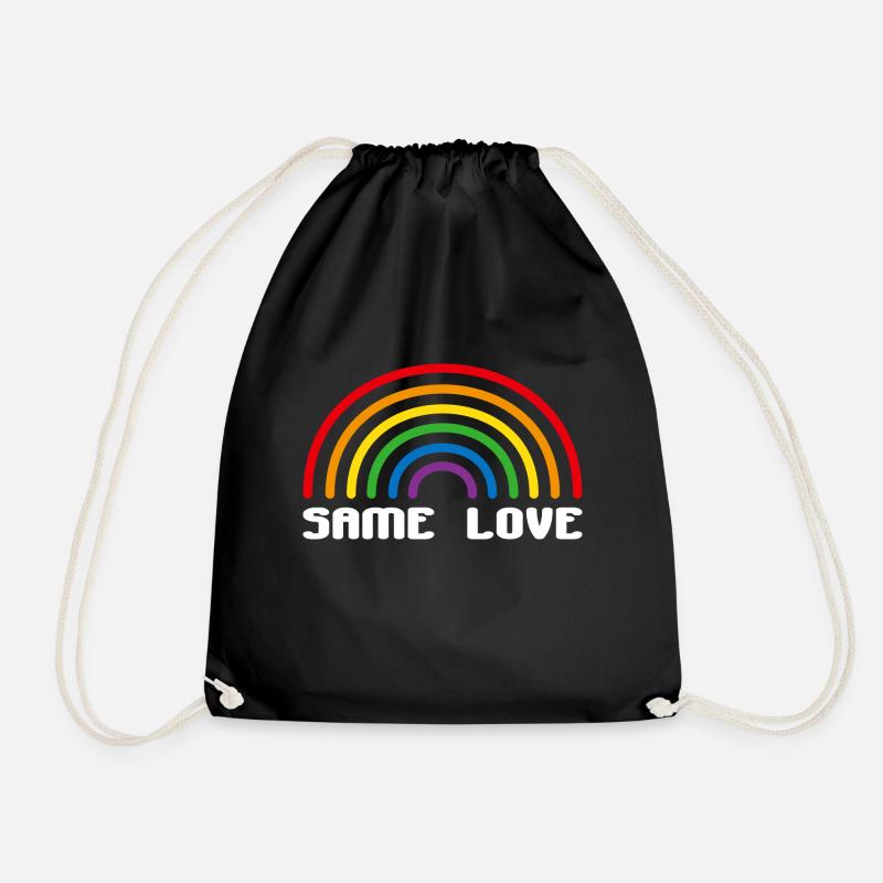 Same Love LGBT Regenbogen Gay Pride Geschenk - Turnbeutel - Schwarz