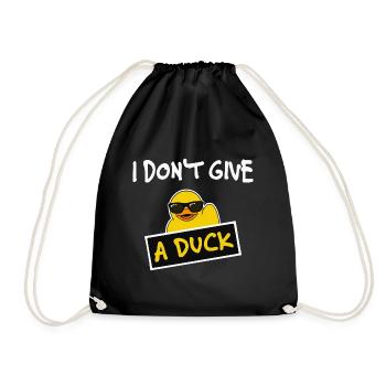 I don't give a Duck, Quietscheente, Rubber Ducky - Turnbeutel - Schwarz - Vorne