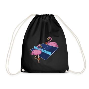 Tischtennis Outfit Damen Katze - Turnbeutel - Schwarz - Vorne