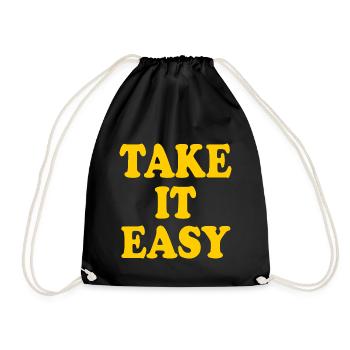 Take it easy - Turnbeutel - Schwarz - Vorne