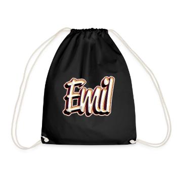 Emil Prénom Nom Graffiti Design - Sac de sport léger - noir - Devant