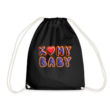J’aime mon bébé 2 - Sac de sport léger - noir - Devant