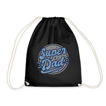 Fête des pères - Père - Papa - Sac de sport léger - noir - Devant