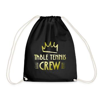 Table Tennis Crew - Turnbeutel - Schwarz - Vorne