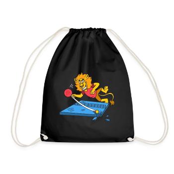 Table Tennis Lion Ping Pong Lion Outfit - Sac de sport léger - noir - Devant