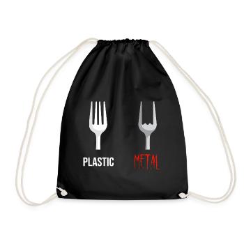 Fourchette Plastic Metal Musique - Sac de sport léger - noir - Devant