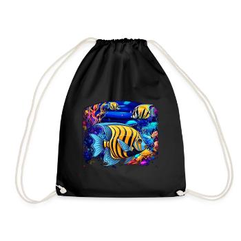 Angelfish - Drawstring Bag - black - Front
