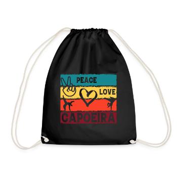 Frieden Liebe Capoeira - Turnbeutel - Schwarz - Vorne