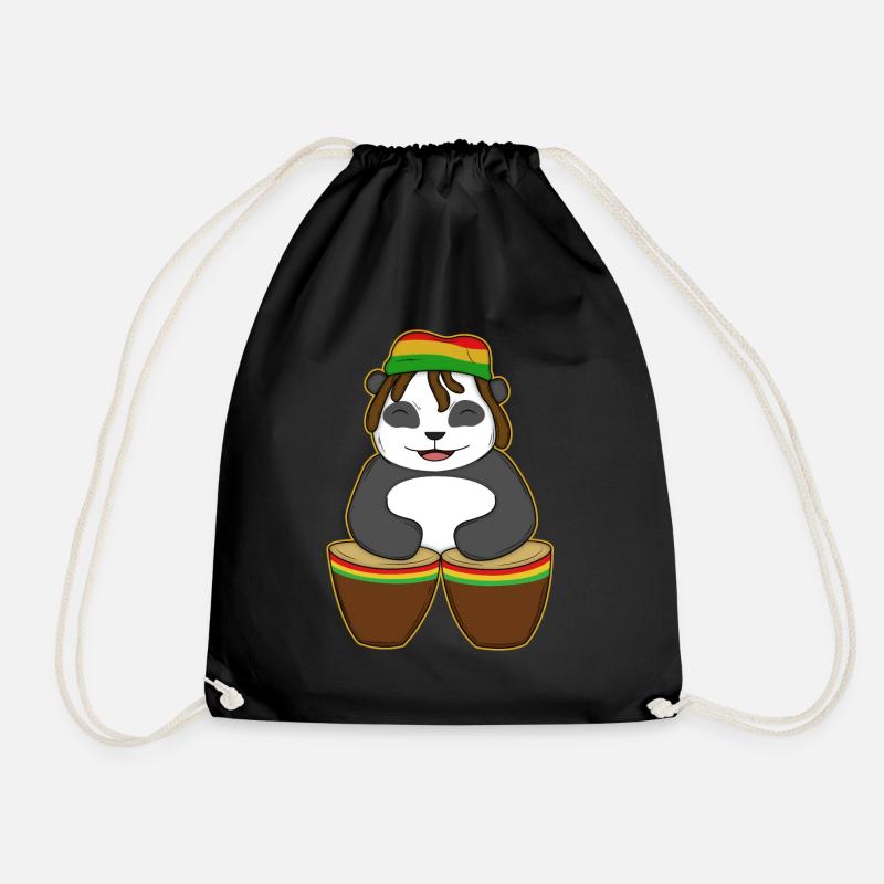 Reggae Panda - Turnbeutel - Schwarz