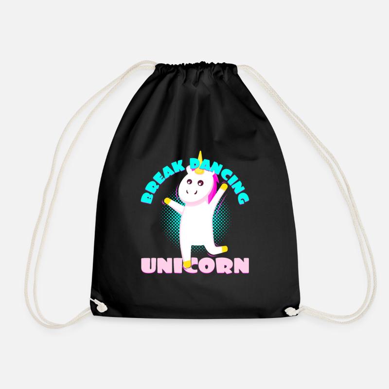 Breakdance Unicorn Unicorn Idée Cadeau Breaking - Sac de sport léger - noir