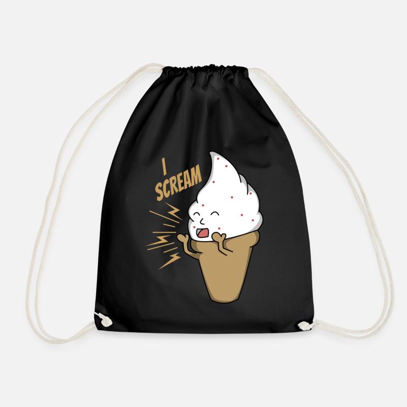 I Scream Das ideale Geschenk für dich, deine Freun - Turnbeutel - Schwarz