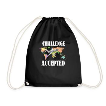 Globetrotter vacances t-shirt voyage mouche vacances - Sac de sport léger - noir - Devant