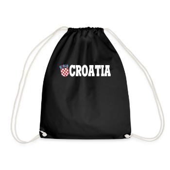 Croatia Croatia - Drawstring Bag - black - Front