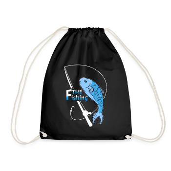The fishing - Drawstring Bag - black - Front