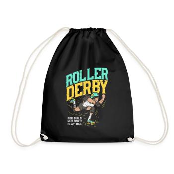 Rollerskating Derby Geschenk Rollschuh Sport retro - Turnbeutel - Schwarz - Vorne