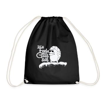 Igel Geschenke Stacheln Kugel Niedlich cool Tier - Turnbeutel - Schwarz - Vorne