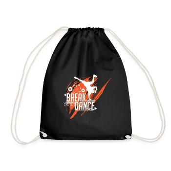 break dancing - Drawstring Bag - black - Front