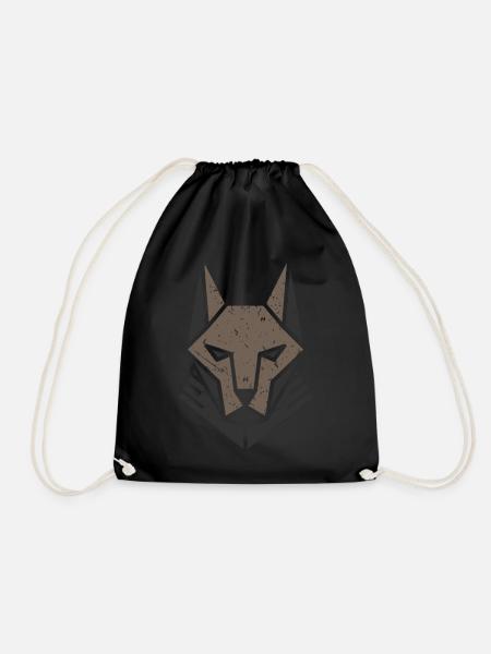 Anubis Geschenk, schakal wildhund hund tier - Turnbeutel - Schwarz