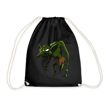 Fieser Kobold, geschenk troll fabelwesen mystisch - Turnbeutel - Schwarz - Vorne