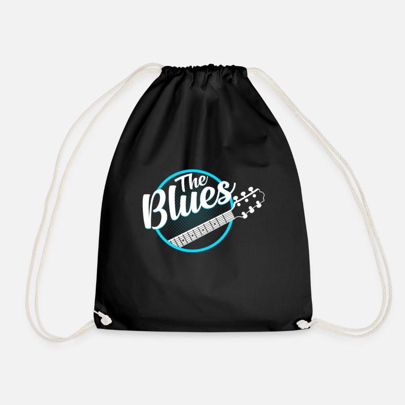 The blues - Drawstring Bag - black