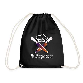 Chemise de chef • Cuisine • Cadeau de cuisine - Sac de sport léger - noir - Devant