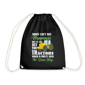Heureux fermier présente tracteur tracteur - Sac de sport léger - noir - Devant