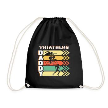 Idée Cadeau Triathlon Papa Papa Papa Triathlète - Sac de sport léger - noir - Devant