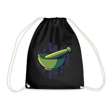 Mortier avec pilon, laboratoire de chimie de dons - Sac de sport léger - noir - Devant