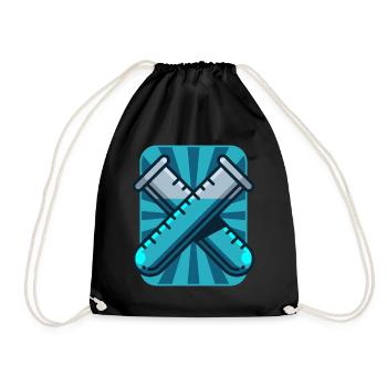 Tubes à essai, laboratoire de chimie en cadeau - Sac de sport léger - noir - Devant