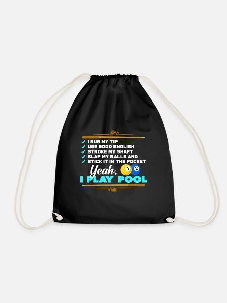 Pool billiard - Turnbeutel - Schwarz