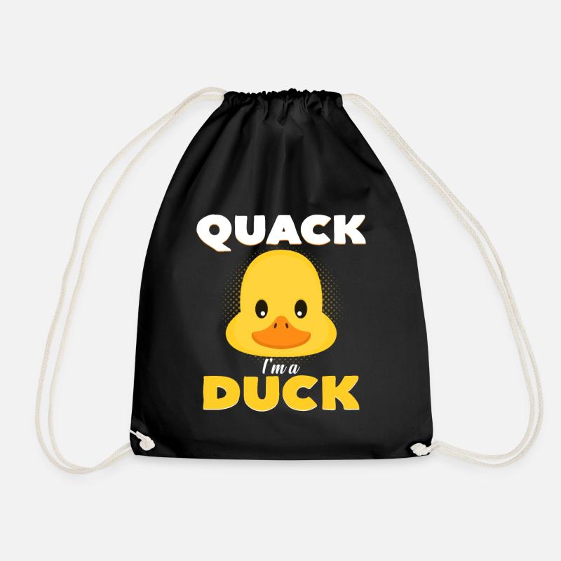 Ich bin eine Ente - Turnbeutel - Schwarz
